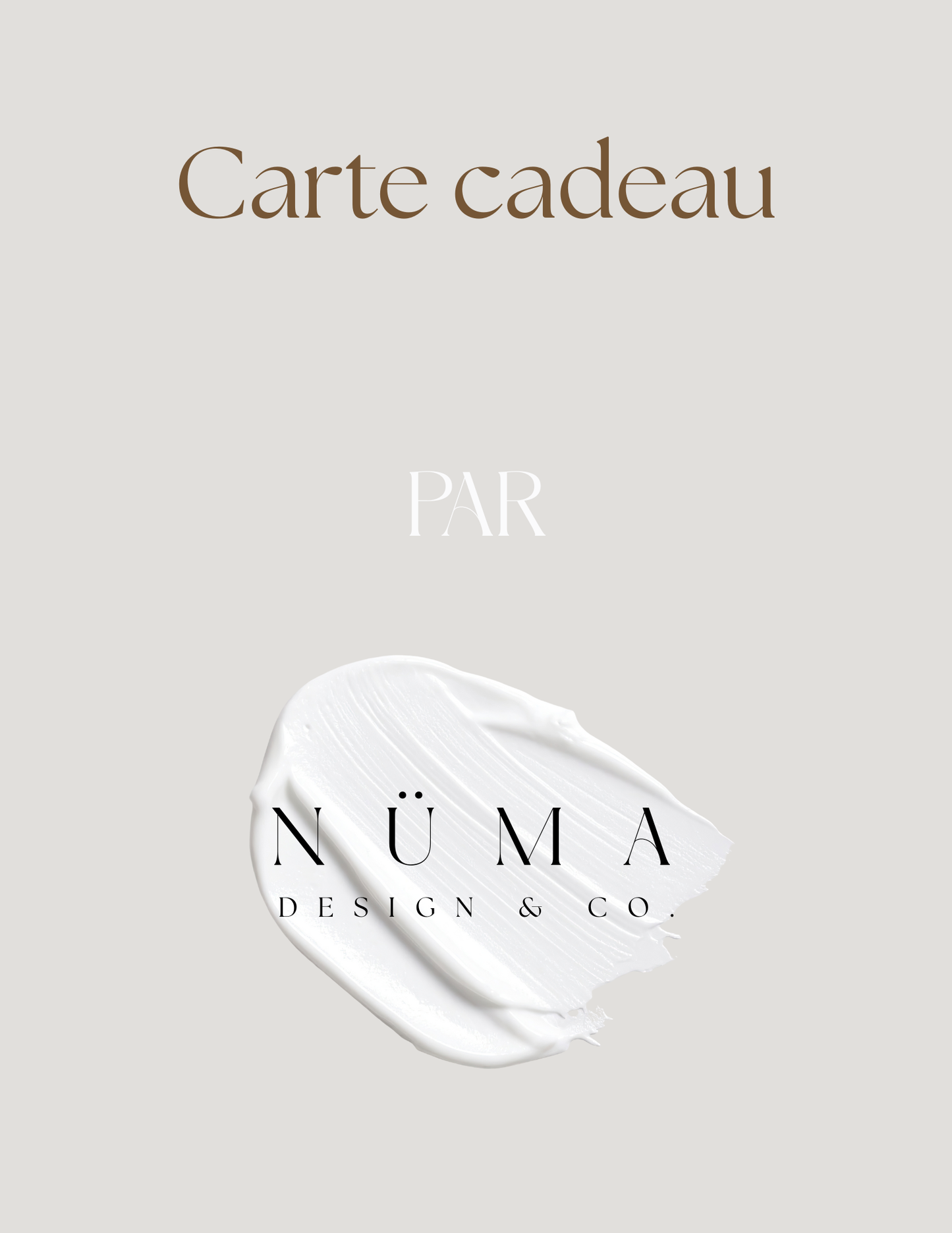 Carte-cadeau NÜMA DESIGN.CO