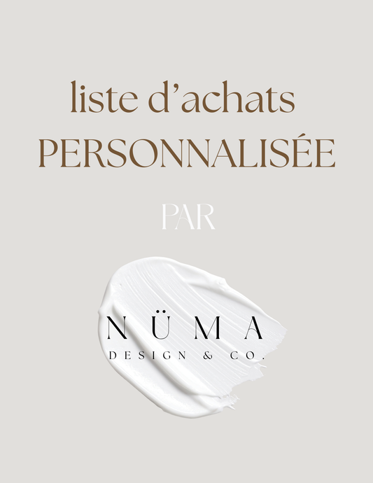 Liste d’achats personnalisée